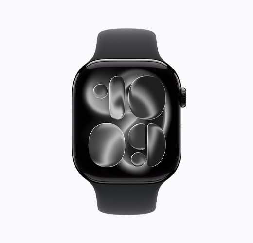 Apple Watch Series 10 อะลูมิเนียมสีดำเจ็ทแบล็ค ตัวเรือนภายนอกด้านข้าง